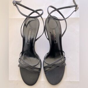 Ann Taylor Charcoal Strappy Heels
